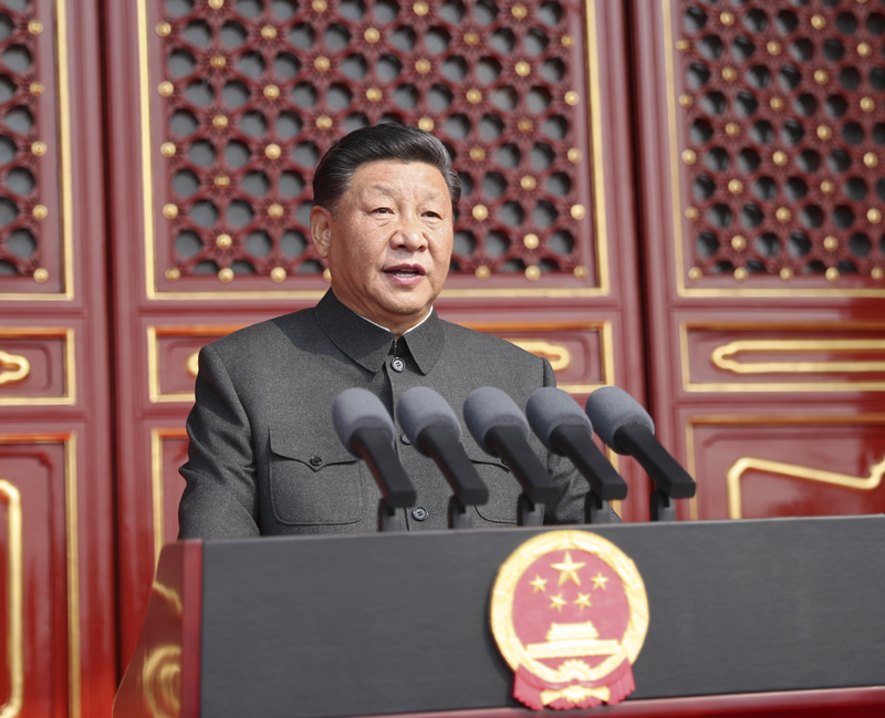 10月1日上午，慶祝中華人民共和國成立70周年大會(huì )在北京天安門(mén)廣場(chǎng)隆重舉行。中共中央總書(shū)記、國家主席、中央軍委主席習近平發(fā)表重要講話(huà)。